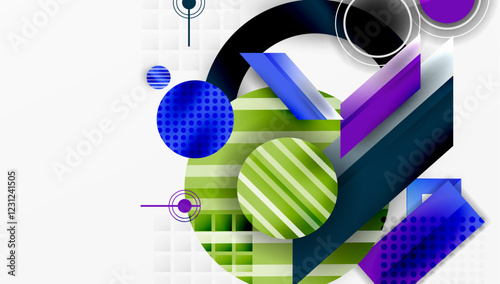 Dynamic complex geometric abstract background
