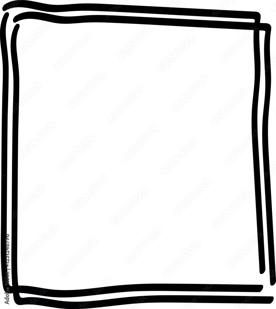 Hand Drawn Square Frame Border Element Hand Drawn Square Frame Border Element