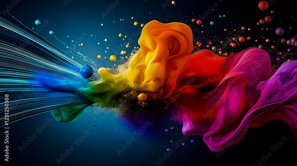 Fototapeta premium Synesthetic Connection Between Sound and Color