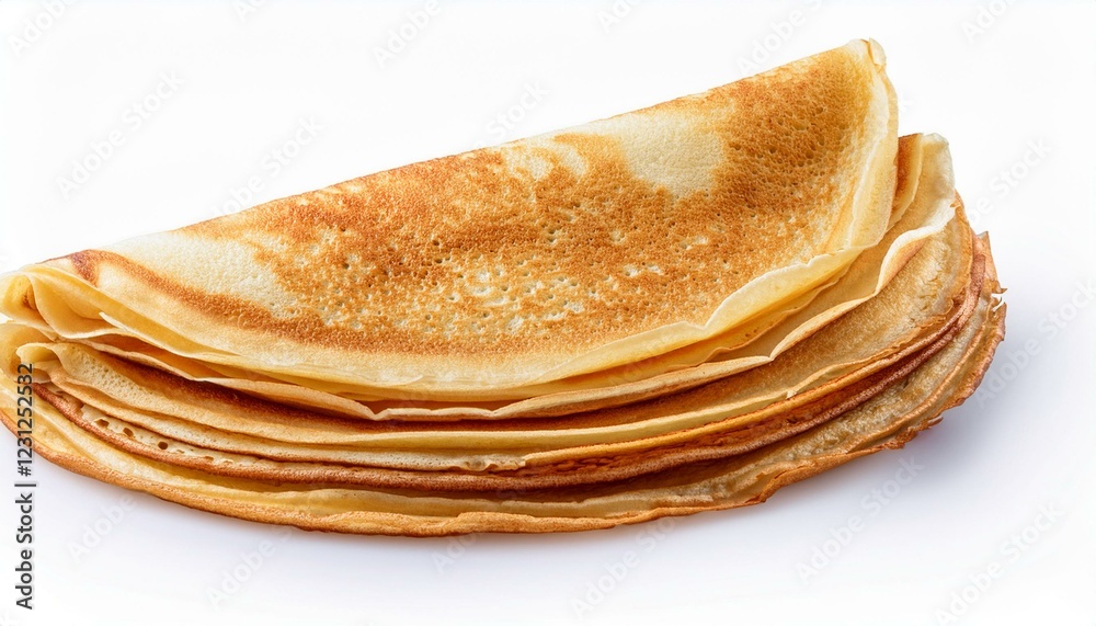 stack of pancakes on a plate. Stack of thin crepes isolated on transparent or white background stack of pancakes on a plate. Stack of thin crepes isolated on transparent or white background