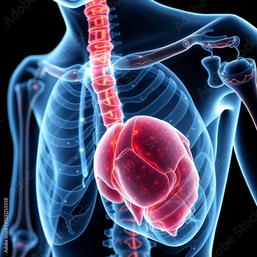 Fibrosarcoma with medical digital technology concept photo