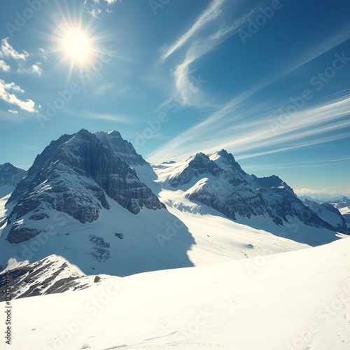 Les aiguilles d'Arves (vues depuis la Cime Caron), Savoie photo