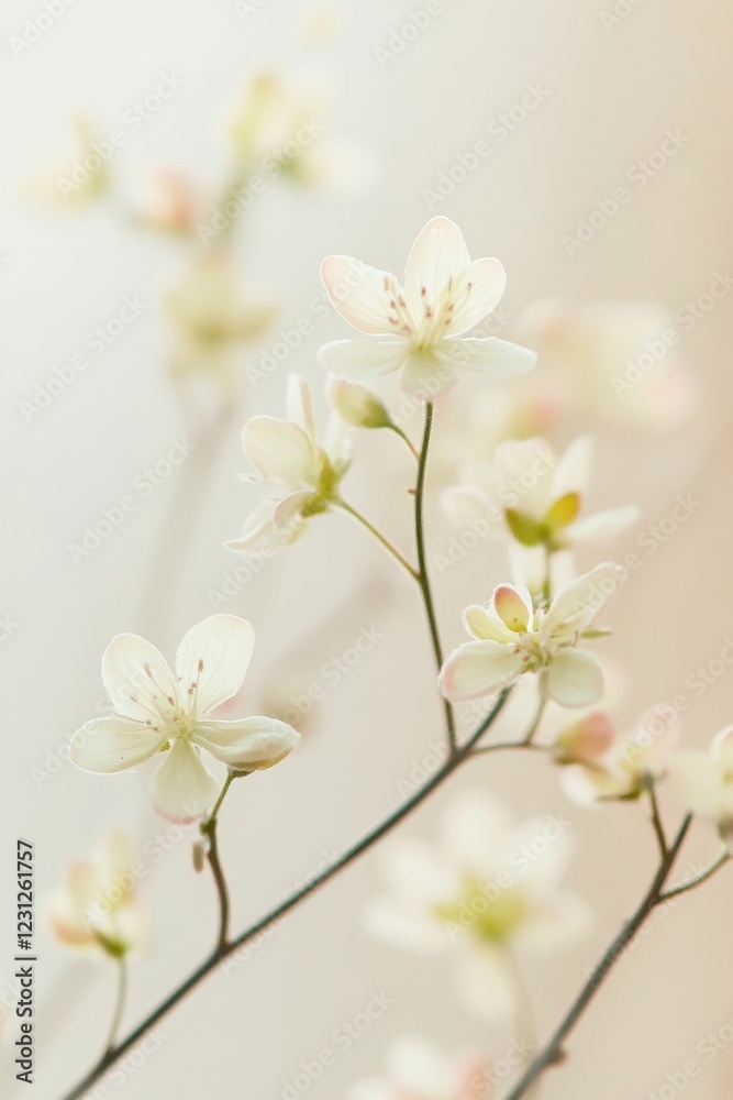 Obraz premium Delicate White Flowers in Soft Light