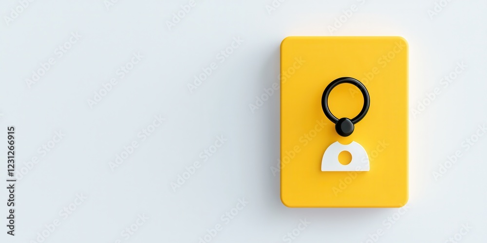 Modern key holder with a minimalistic design on a white background. Modern key holder with a minimalistic design on a white background.