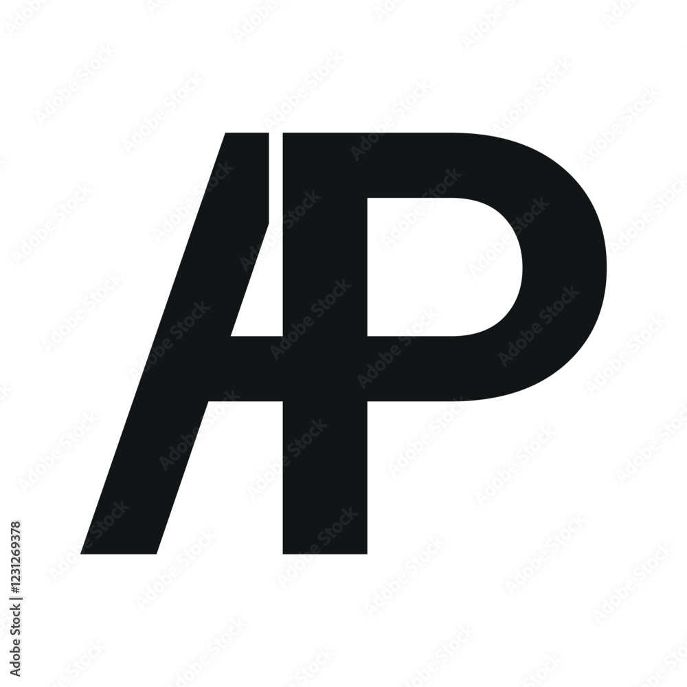 Obraz premium lettermark logo, AP