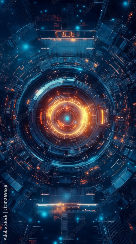 custom made wallpaper toronto digitalFuturistic Tech Design: A Glowing System of the Future