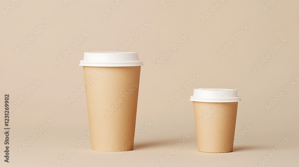 Stylish Disposable Coffee Cups in Two Sizes for a Modern Coffee Experience Stylish Disposable Coffee Cups in Two Sizes for a Modern Coffee Experience