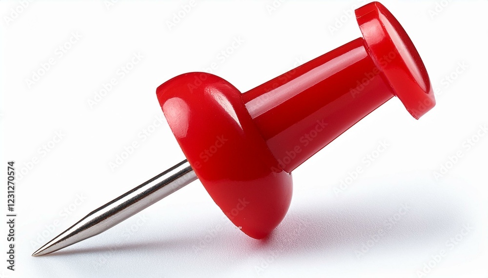 red push pin. Red push pin isolated on white background red push pin. Red push pin isolated on white background