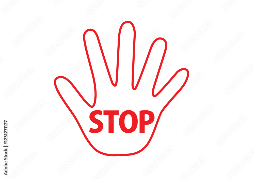 STOP手のイラスト STOP手のイラスト