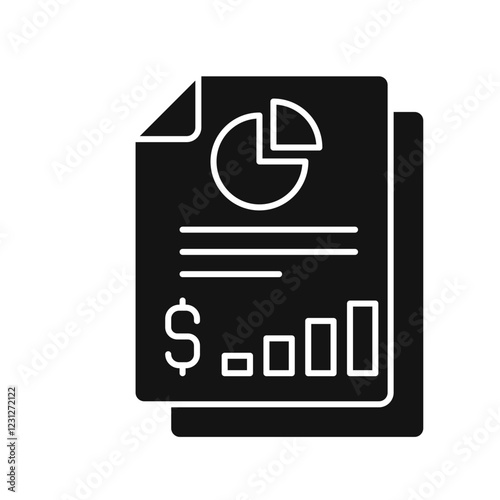 Financial report glyph icon