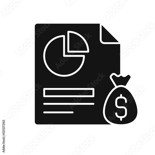 Financial report glyph icon