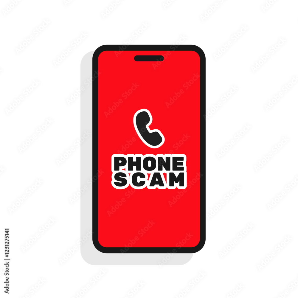 Stay safe with a phone scam alert background, protect your device Stay safe with a phone scam alert background, protect your device