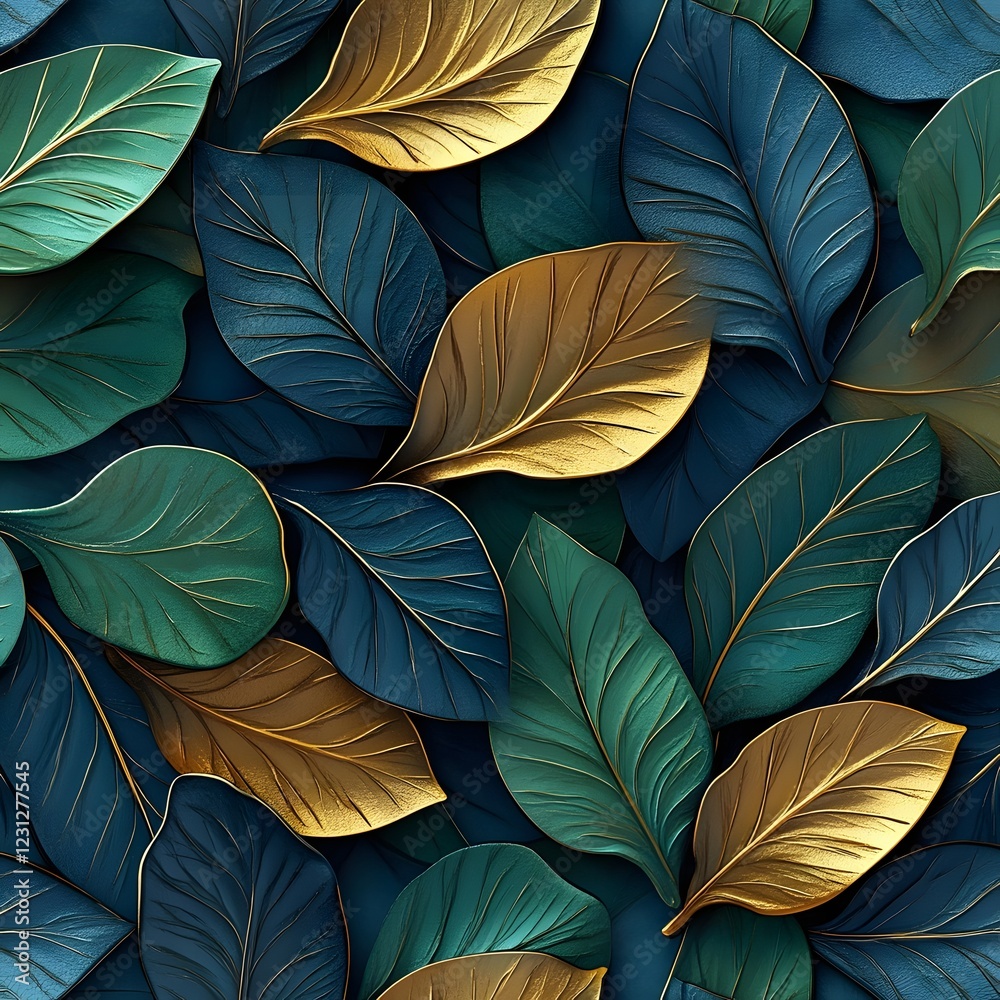 custom made wallpaper toronto digitalLush Verdant Foliage Cascading Leaves Pattern Digital Artwork Background