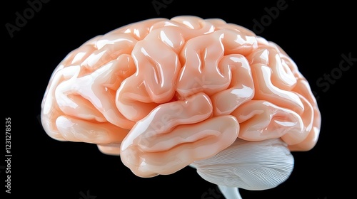 Detailed view of a human brain structure. photo