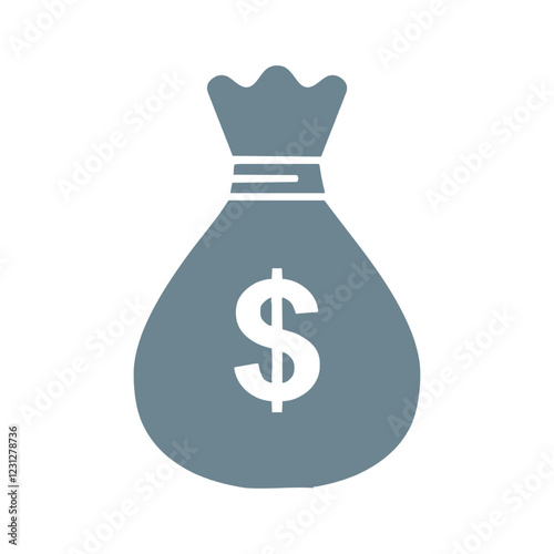 Money Bag Icon vector Illustration Silpe Design