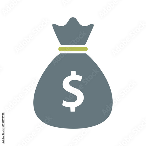 Money Bag Icon vector Illustration Silpe Design