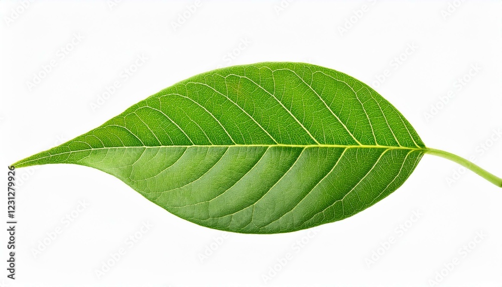Fototapeta premium green leaf isolated. Green leaf isolated on white background.