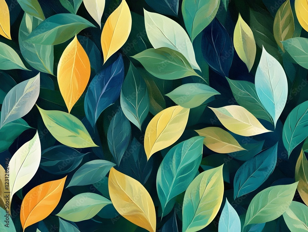 Captivating Botanical Reverie Mesmerizing Organic Symmetry and Vibrant Jewel Toned Leaves Pattern Captivating Botanical Reverie Mesmerizing Organic Symmetry and Vibrant Jewel Toned Leaves Pattern