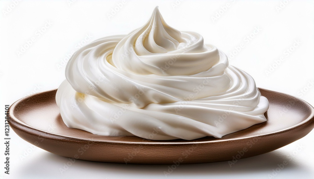 vanilla ice cream. Whipped cream isolated on white backgeound vanilla ice cream. Whipped cream isolated on white backgeound