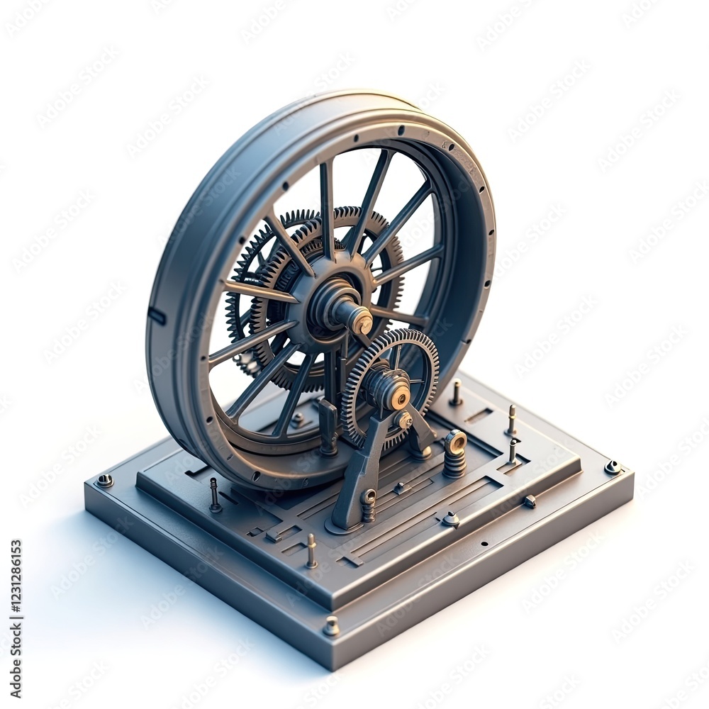 Naklejka premium An isometric depiction of clock icon
