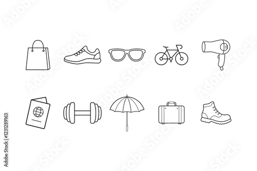 Lifestyle Icon Set Vector Illustration | Modern Living & Personal Style Design