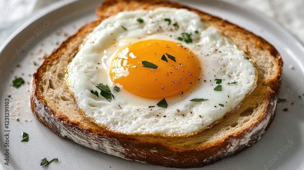 Cooking a sunny-side up egg on toast kitchen food photography bright delicious culinary art Cooking a sunny-side up egg on toast kitchen food photography bright delicious culinary art