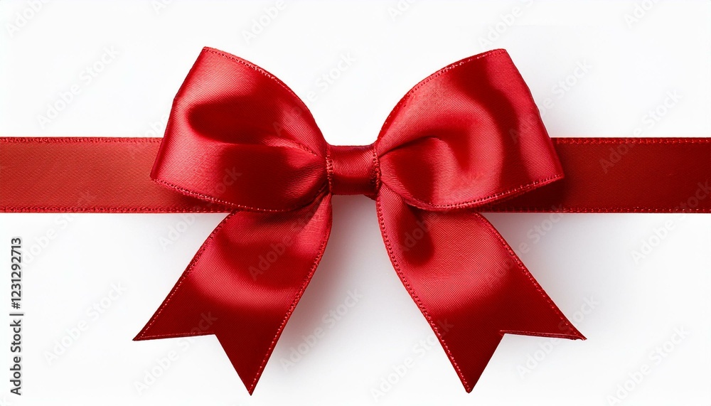 red bow on a red background. Red ribbon with bow isolated on white background. red bow on a red background. Red ribbon with bow isolated on white background.
