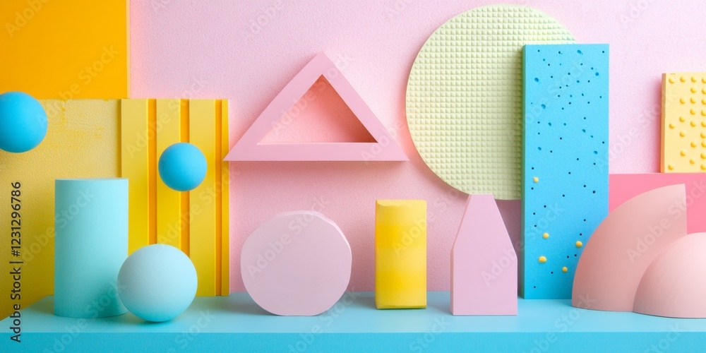 Vibrant Geometric Shapes Display Design Vibrant Geometric Shapes Display Design