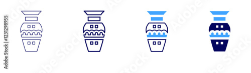 Ceramic glaze icon in 4 different styles. Thin Line, Line, Bold, and Bold Line. Duotone style. Editable stroke