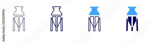 Kiln accessories icon in 4 different styles. Thin Line, Line, Bold, and Bold Line. Duotone style. Editable stroke