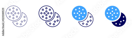 Pottery bisque icon in 4 different styles. Thin Line, Line, Bold, and Bold Line. Duotone style. Editable stroke