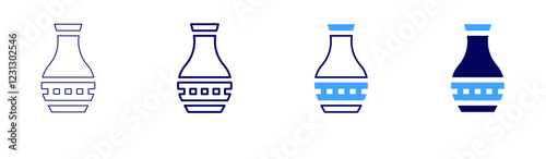 Pottery kit icon in 4 different styles. Thin Line, Line, Bold, and Bold Line. Duotone style. Editable stroke