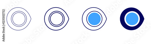 Pottery slip casting icon in 4 different styles. Thin Line, Line, Bold, and Bold Line. Duotone style. Editable stroke