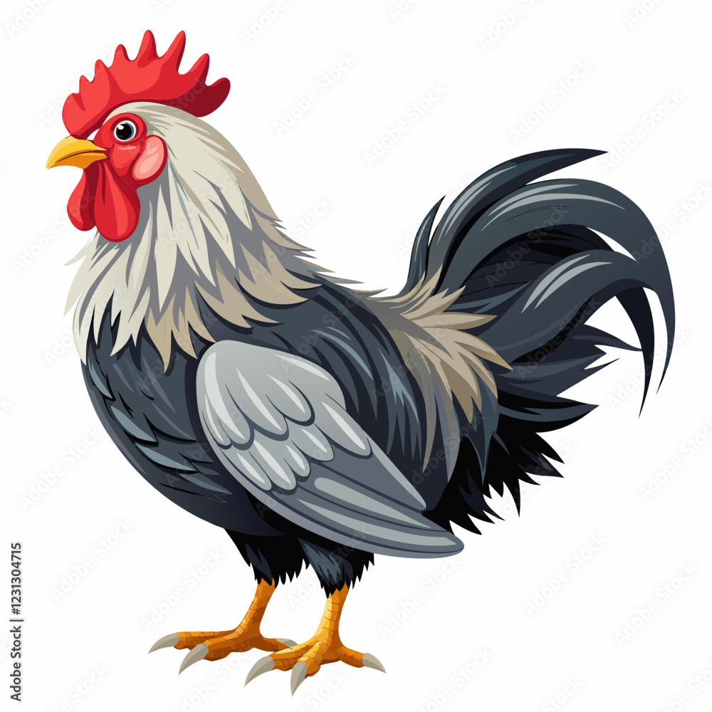 Fototapeta premium rooster isolated on white background