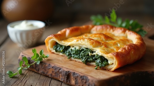 Delicious albanian byrek showcasing rich filling and golden pastry