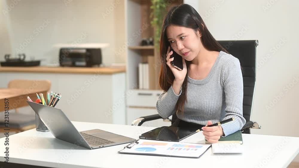 Business woman using tablet and laptop for doing math finance on an office desk, tax Business woman using tablet and laptop for doing math finance on an office desk, tax