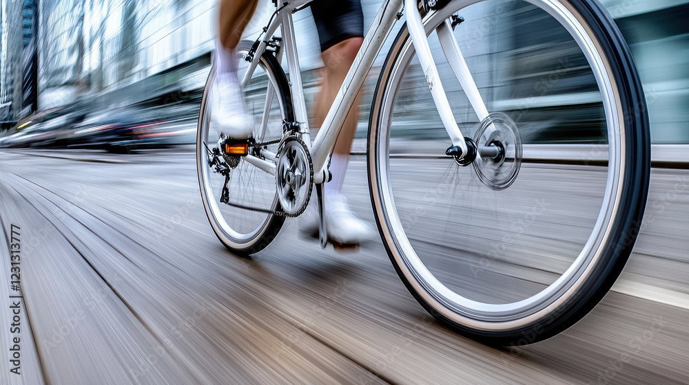 close up of bicycle wheel spinning rapidly on city street close up of bicycle wheel spinning rapidly on city street
