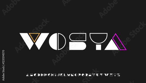 Modern stylish capital alphabet letter logo design