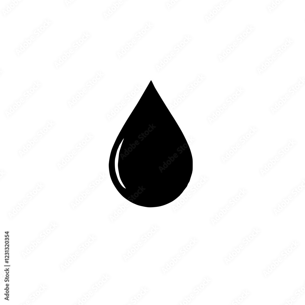 Water Drop Icon: A simple yet powerful black silhouette of a water drop, evoking purity, refreshment, and the essence of life's essentials. Perfect for use in designs related to nature. Water Drop Icon: A simple yet powerful black silhouette of a water drop, evoking purity, refreshment, and the essence of life's essentials. Perfect for use in designs related to nature.