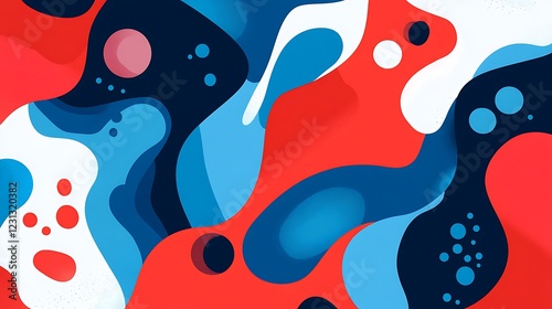 Abstract colorful liquid shapes background. Design elements. Possible use digital print or wallpaper photo