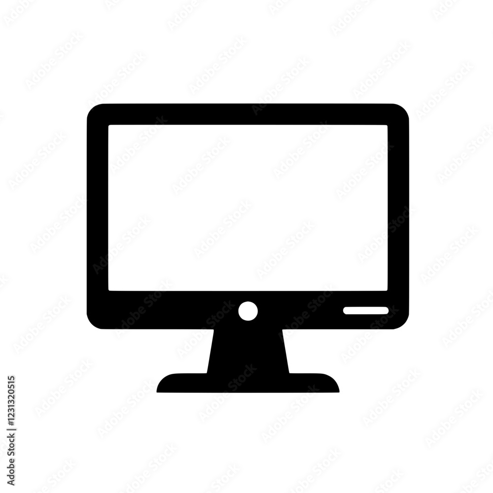 Simple Computer Monitor Icon Simple Computer Monitor Icon