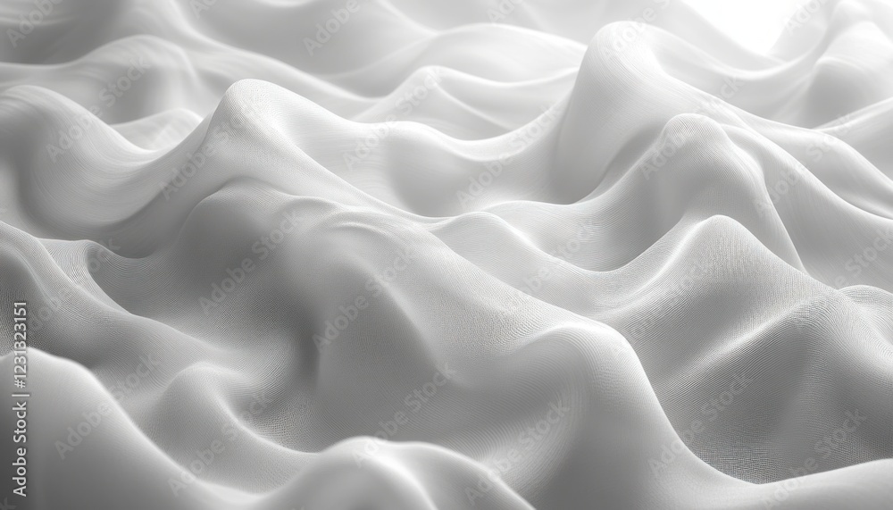 Obraz premium Minimalist 3D Wave Light Wall Background Abstract Design