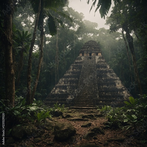 A lost Mayan pyramid deep in the jungle