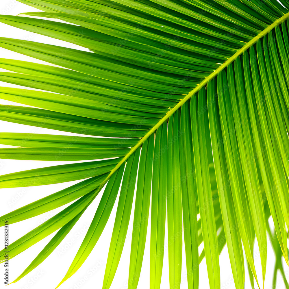 Fototapeta premium Tropical Palm Leaves: Green Nature Texture and Abstract Foliage Close-up
