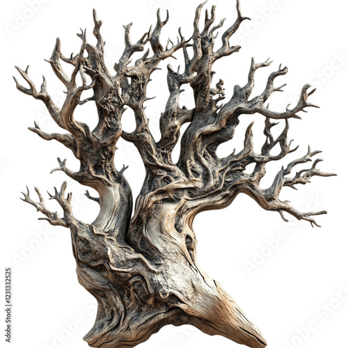 Tree with many branches and a trunk that is very thin