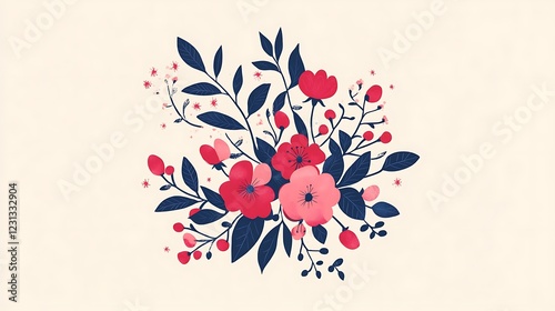 Decorative floral bouquet design for background use photo