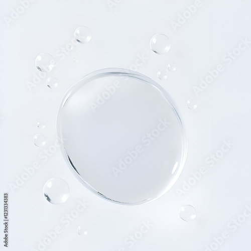 Floating Soap Bubbles: Transparent Water Spheres with Reflections in the Air