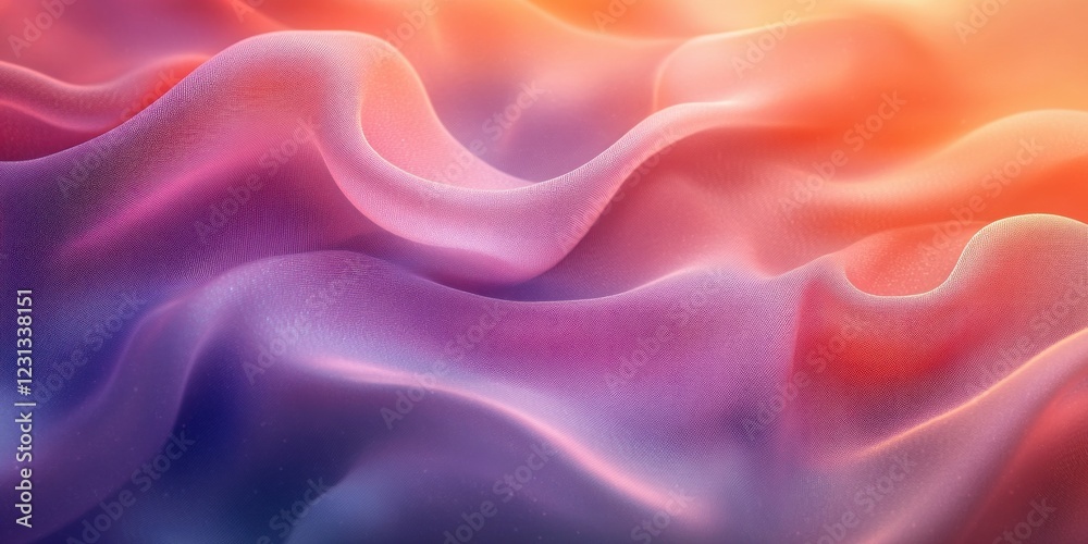Fototapeta premium Pastel Abstract Silk Texture with Curved Flowing Shapes and Gentle Gradient