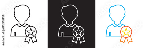 Expert icon set. Containing advice, competence, expertise, knowledge, skill, specialist, etc. isolated on white and black background. vector illustration. EPS 10