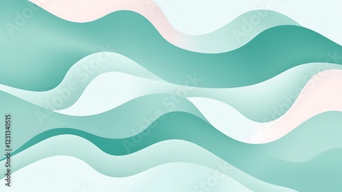 Abstract waves background, soft colors, smooth design, visual art photo